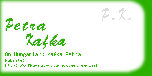 petra kafka business card